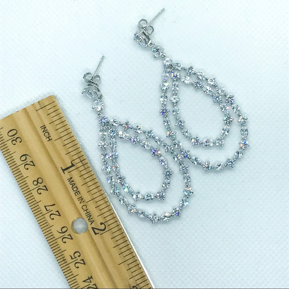 BRILLIANT Pear Drop earrings -silver - Picture 6 of 9